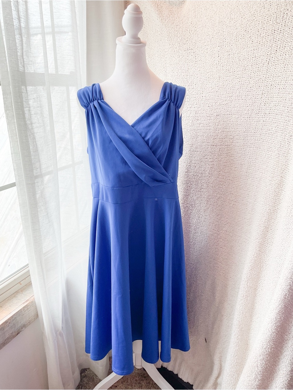 Grace Karin Royal Blue Sleeveless V-Neck Dress